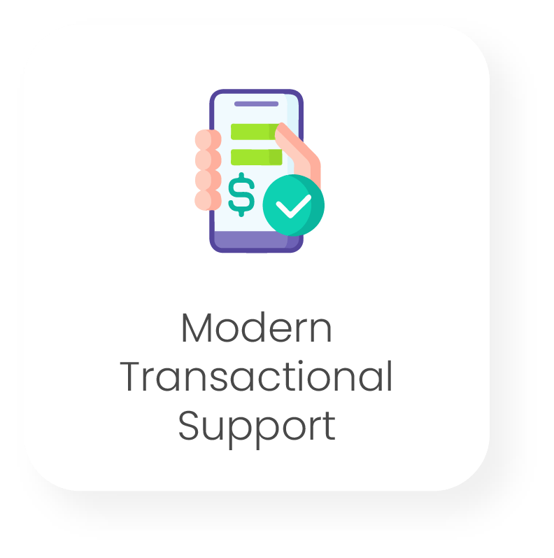 modern transactional support icon